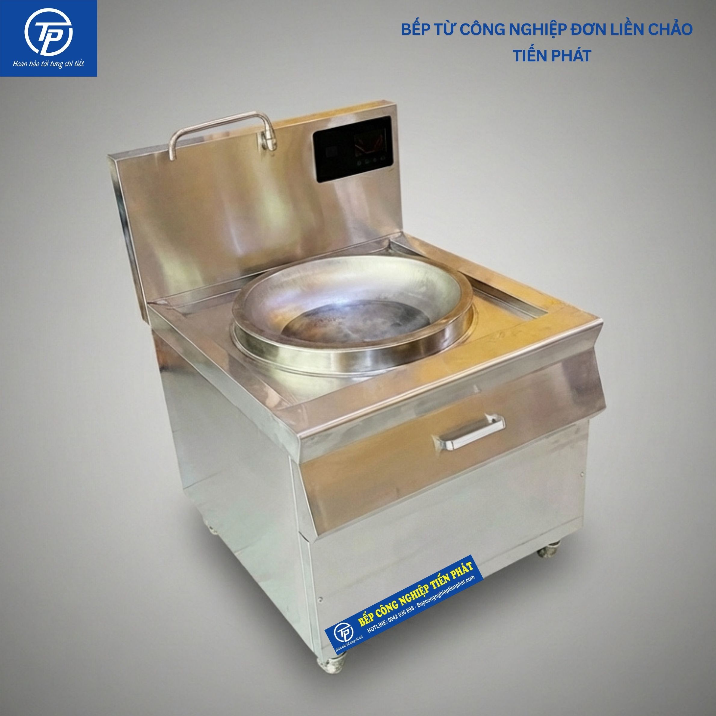 Bếp Từ Công Nghiệp Đơn 12 Kw Liền Chảo